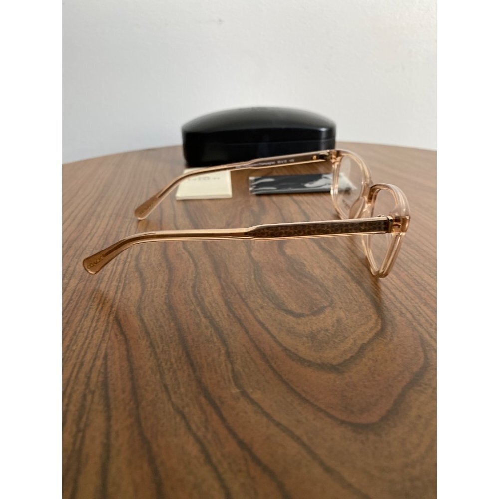 Coach Womens Pillow Frame EyeGlasses Transparent Peach New With Case, Brochure, - Picture 6 of 13